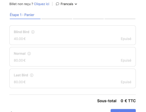 La billetterie est complète